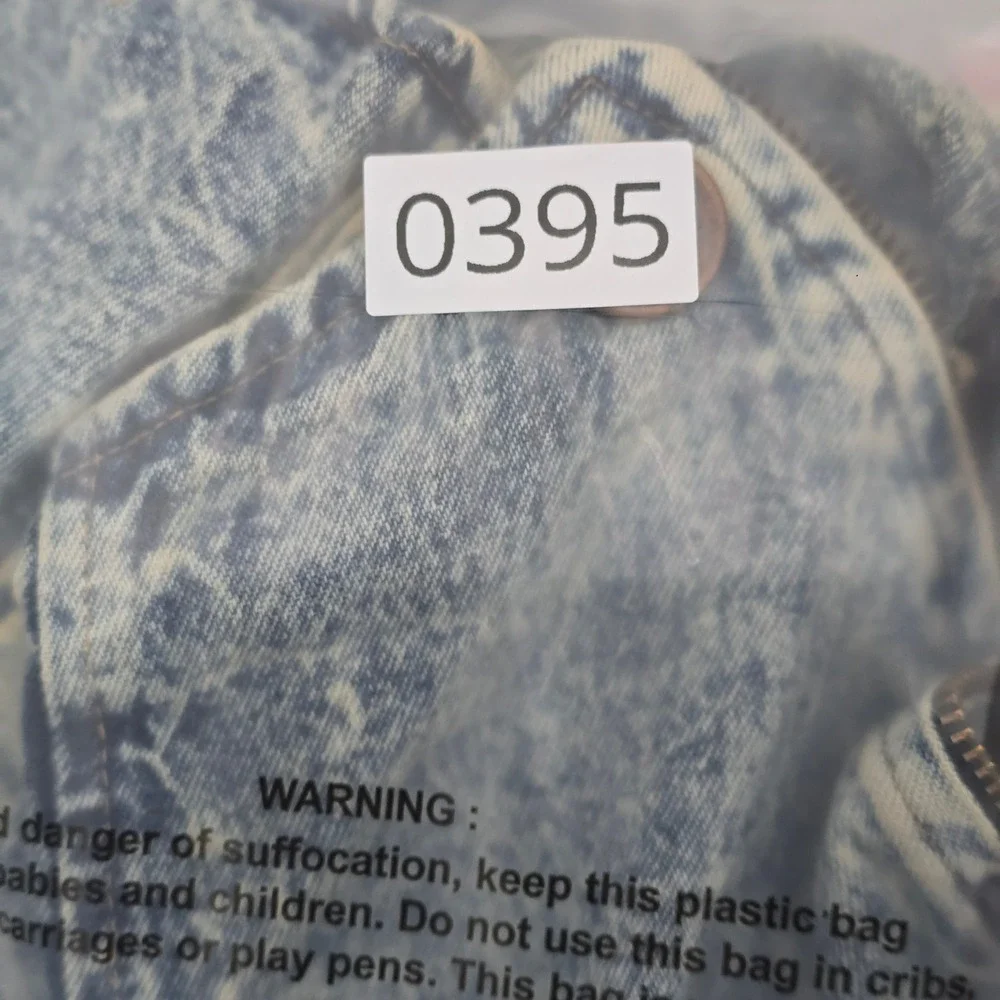 Champagne West Vintage 80s Acid Wash Denim Jacket and Skirt Set Blue Size 9/10 - Picture 15 of 15